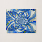 Puzzle Orchid Watercolor painting, Clouds Mandala (Horizontal)