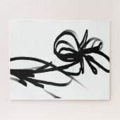 Puzzle Orchidée Blanc : Abstrait blanc et noir (Horizontal)