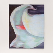 Puzzle Orchidée blanche d'ivoire avec teintes citron Lila (Vertical)