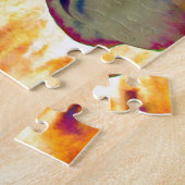 Puzzle Orchidée de feu, abstraite aquarelle vive florale (Côté)