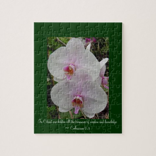 Puzzle Orchidée - fleur rose (Colossians 2 : 3) (Vertical)