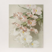 Puzzle Orchidées blanches Fleur Vintage vieille illustrat (Vertical)