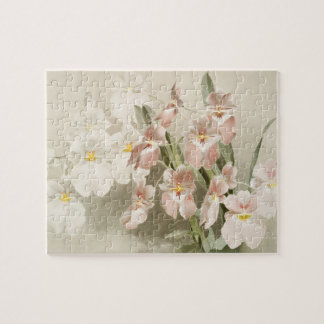 Puzzle Orchidées blanches Fleur Vintage vieille illustrat