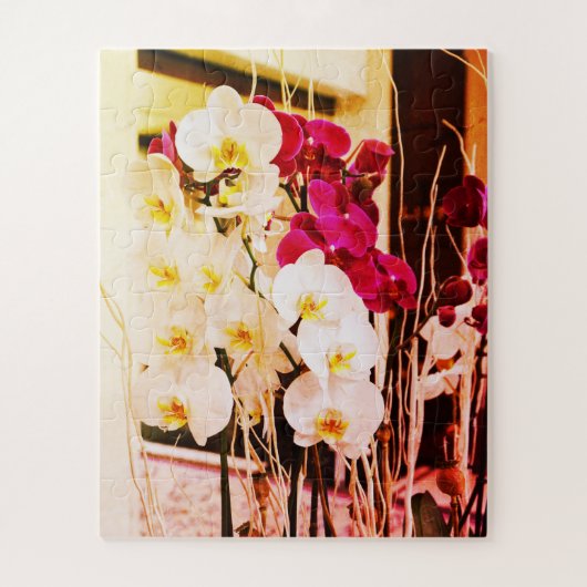 Puzzle Orchidées rouges et blanches (Vertical)