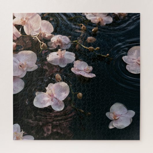 Puzzle Orchidées sur eau calme (Vertical)