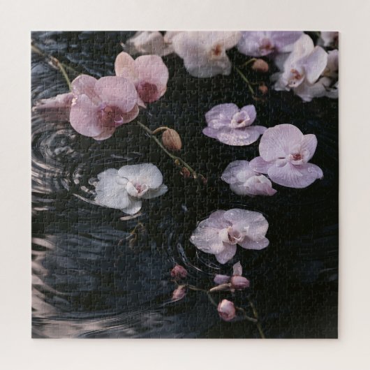 Puzzle Orchidées sur eau calme (Vertical)