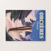 Puzzle ORCIÈRES affiche de ski France (Horizontal)