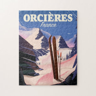 Puzzle ORCIÈRES affiche de ski France