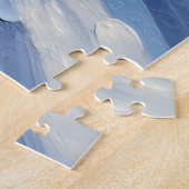 Puzzle Oriental Blue Cat Christmas Red Truck Holiday (Côté)