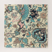 Puzzle Oriental Paisley : Elégance Textile Stylisée. (Horizontal)