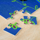Puzzle Origami Chintz (L) Vert bleu (Côté)