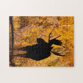 Puzzle Orignal (Alces Alces) Mâle Dans Les Saules Dorés 2 (Horizontal)