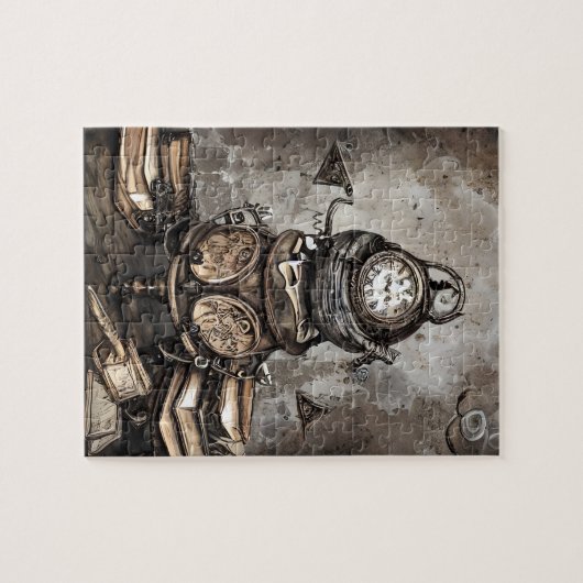 Puzzle Ornate Steampunk Cauldron Spell Books and Clocks (Horizontal)