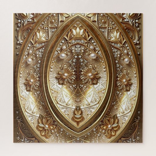 Puzzle orné doré (Vertical)