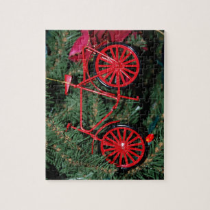 Puzzle Ornement à vélo sur un arbre de Noël