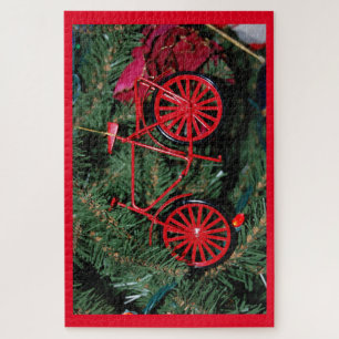Puzzle Ornement à vélo sur un arbre de Noël