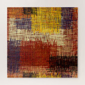 Puzzle Ornement broderie, lignes colorées, style bohème (Horizontal)