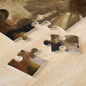 Puzzle ornement crâne cerf arbre de Noël blanc (Côté)