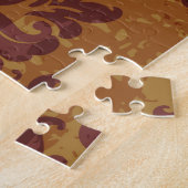 Puzzle Ornement vintage, texture rococo baroque. (Côté)