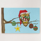 Puzzle Ornements d'arbre de la Chouette de Noël (Horizontal)