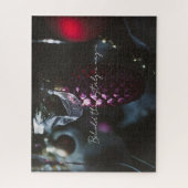 Puzzle Ornements de Noël en glamour foncé (Vertical)