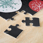 Puzzle Ornements de Noël Noir (Côté)
