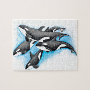 Puzzle orques en bleu