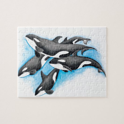 Puzzle orques en bleu (Horizontal)