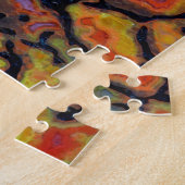 Puzzle Os de dinosaure pétrifié orange (Côté)