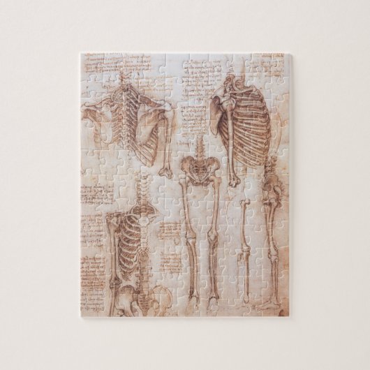 Puzzle Os de squelette de Léonard de Vinci, anatomie huma (Vertical)