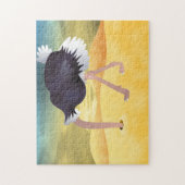 Puzzle Ostrich Caricature Avec Tête Dans Le Sable (Vertical)