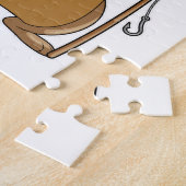 Puzzle Otter comme Fisher avec canne à pêche (Côté)