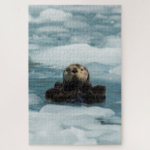 Puzzle Otter flottante