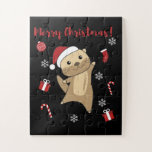 Puzzle Otter Noël Neige Animaux d'hiver Otter<br><div class="desc">La loutre à Noël avec des lumières de fées. Animaux amusants avec des cadeaux et de la neige pour les vacances. Aussi drôle pour Noël en juillet. Les loutres sont des animaux mignons et parfaits pour Noël.</div>