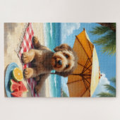 Puzzle Otterhound Beach Relax Scene (Horizontal)