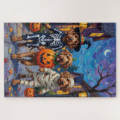 Puzzle Otterhound Trick-or-Treating en costumes d'Hallowe (Horizontal)