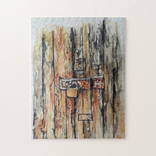 Puzzle oude deur legpuzzel (Verticaal)