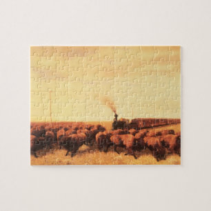 Puzzle Ouest américain vintage, retenu par NH Trotter