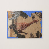 Puzzle Ouganda - Carte de la faune - Imprimer (Horizontal)