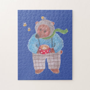 Puzzle Ours, abeilles et cappuccino