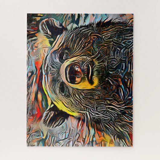 Puzzle Ours Abstrait coloré | Difficile (Vertical)