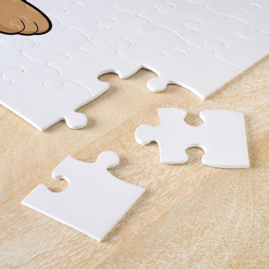 Puzzle Ours avec café Coupe (Côté)