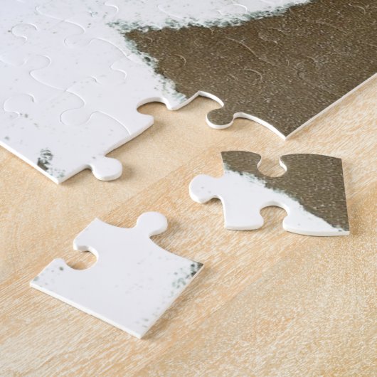 Puzzle Ours blanc avec nez rouge, bouche et oreilles (Pèr (Côté)