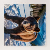 Puzzle Ours Brown dans la neige (Horizontal)