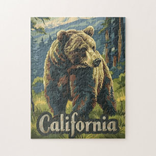 Puzzle Ours Brown de Californie vintage