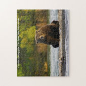 Puzzle Ours Brun Alaska. Vœux de Noël (Vertical)