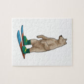 Puzzle Ours comme skieur avec ski (Horizontal)