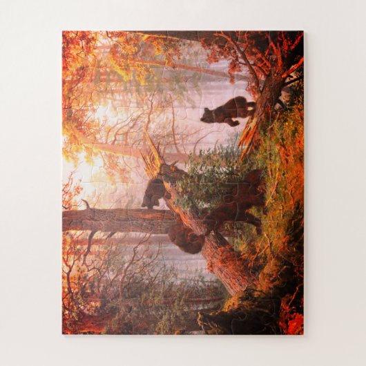 Puzzle Ours dans une pinède (Vertical)
