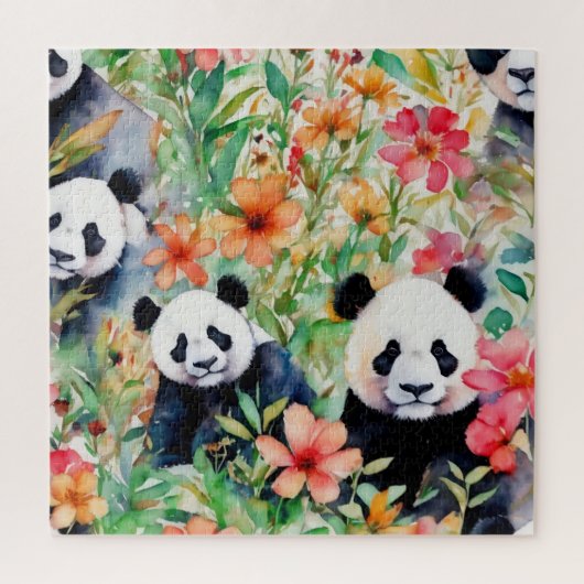 Puzzle Ours de panda aquarelle (Vertical)