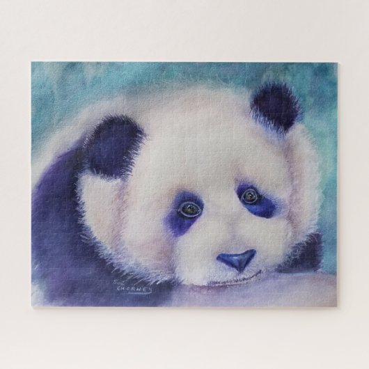 Puzzle Ours de panda blanc et noir doux (Horizontal)